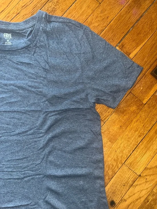 Frye Blue Crewneck T-Shirt - NWOT - Picture 3 of 6